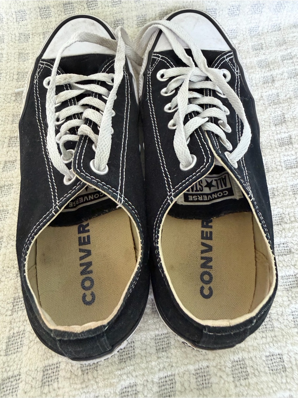 Converse Black & White Low-Top All Star Canvas Sneakers - Picture 3 of 7